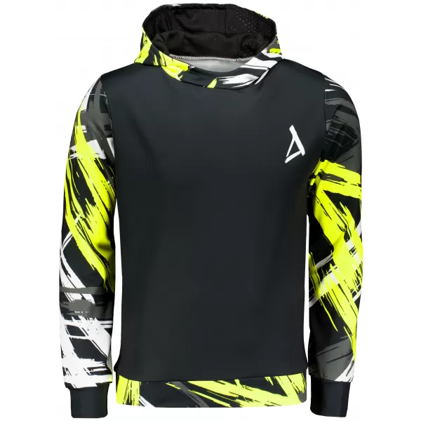  Férfi prémium funkcionális pulóver ALTISPORT VOJ/ALM039MI01 FEKETE ÉS SÁRGA 