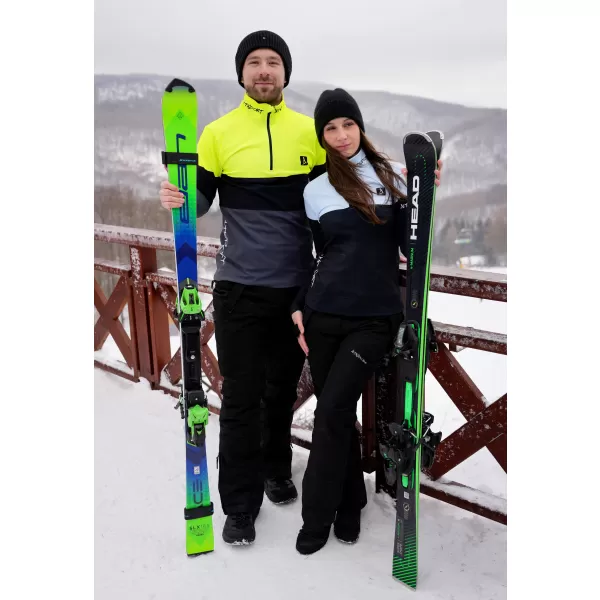  Férfi funkcionális Thermo pulóver prémium ALTISPORT VOJ/ALM051TER03 NEON SÁRGA/SZÜRKE 