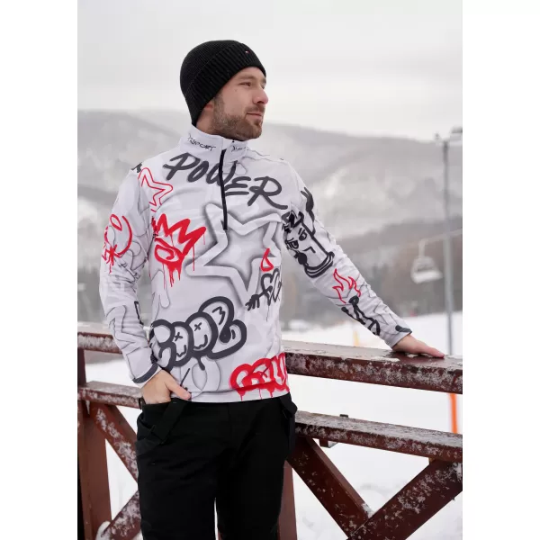  Férfi funkcionális Thermo pulóver prémium ALTISPORT VOJ/ALM054TER03 SZÜRKE -MENTES 