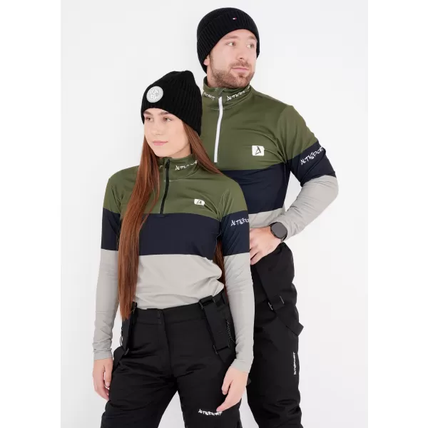  Férfi funkcionális Thermo pulóver prémium ALTISPORT VOJ/ALM051TER03 KHAKI 