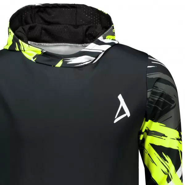  Férfi prémium funkcionális pulóver ALTISPORT VOJ/ALM039MI01 FEKETE ÉS SÁRGA 