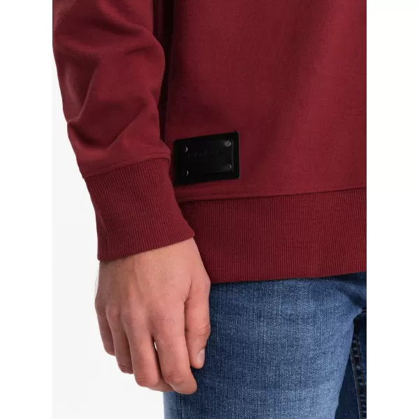  Férfi pulóver OMBRE OM-SSNZ-0132 GESZTENYEBARNA 