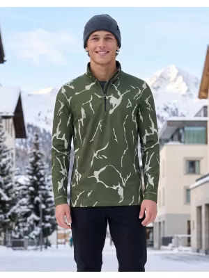 Férfi funkcionális Thermo pulóver prémium ALTISPORT VOJ/ALM052TER03 KHAKI