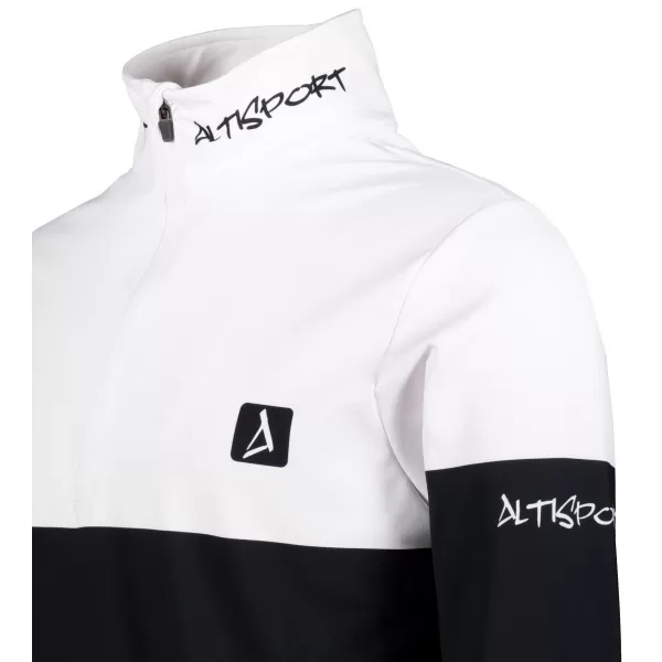  Férfi funkcionális Thermo pulóver prémium ALTISPORT VOJ/ALM051TER03 FEHÉR -ZÖLD 