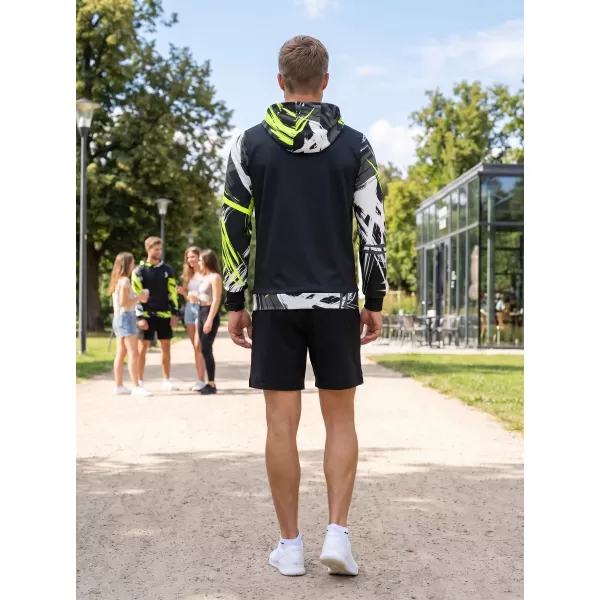  Férfi prémium funkcionális pulóver ALTISPORT VOJ/ALM039MI01 FEKETE ÉS SÁRGA 