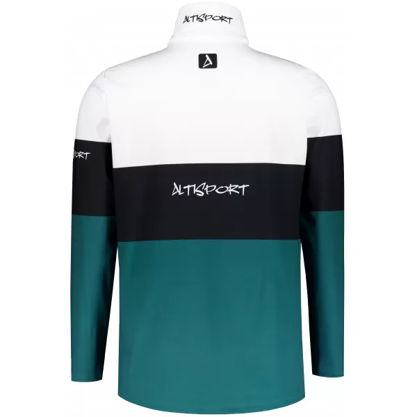  Férfi funkcionális Thermo pulóver prémium ALTISPORT VOJ/ALM051TER03 FEHÉR -ZÖLD 