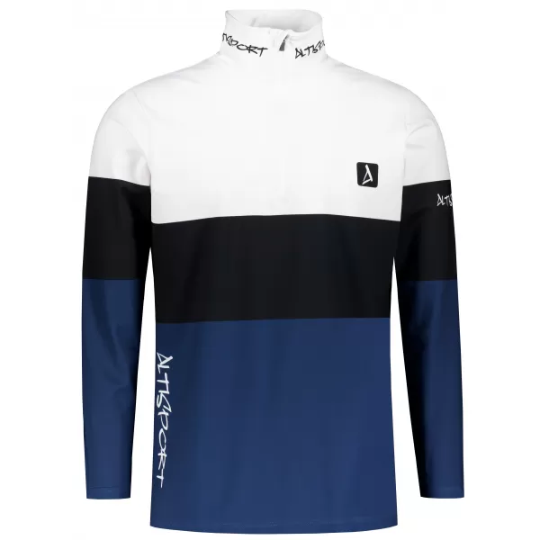  Férfi funkcionális Thermo pulóver prémium ALTISPORT VOJ/ALM051TER03 FEHÉR -BLUE 