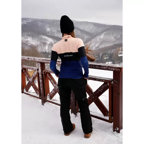  Női funkcionális Thermo pulóver prémium ALTISPORT VOJ/ALW051TER03 NARANCSSÁRGA/KÉK 