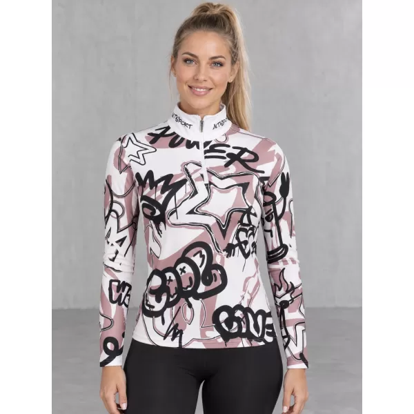  Női funkcionális Thermo pulóver prémium ALTISPORT VOJ/ALW054TER03 FEHÉR -GRAY 