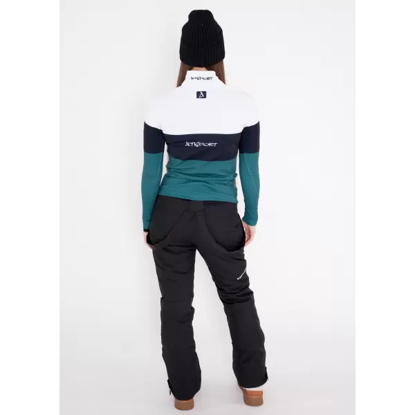  Női funkcionális Thermo pulóver prémium ALTISPORT VOJ/ALW051TER03 FEHÉR -ZÖLD 