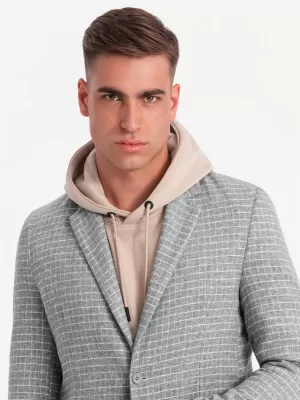 Kabát OMBRE OM-BLZB-0117 SZÜRKE
