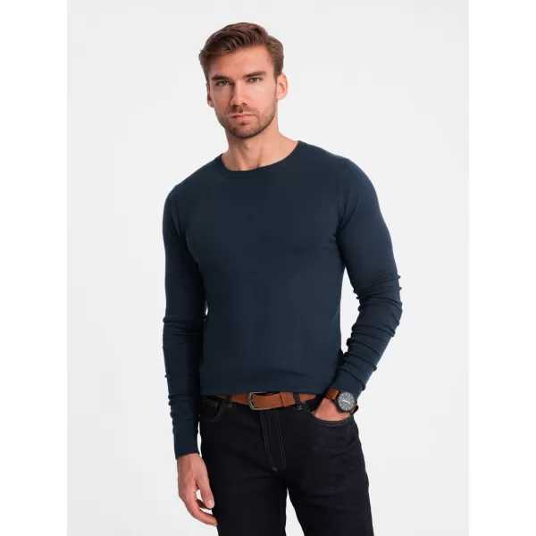  Férfi pulóver OMBRE OM-SWBS-0106 SÖTÉTKÉK 