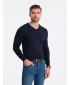 Férfi pulóver OMBRE OM-SWBS-0107 SÖTÉTKÉK