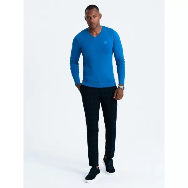  Férfi pulóver OMBRE OM-SWBS-0107 KÉK 