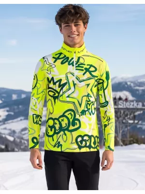 Férfi funkcionális Thermo pulóver prémium ALTISPORT VOJ/ALM054TER03 FLUÓ