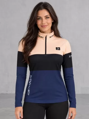 Női funkcionális Thermo pulóver prémium ALTISPORT VOJ/ALW051TER03 NARANCSSÁRGA/KÉK