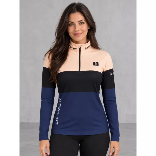  Női funkcionális Thermo pulóver prémium ALTISPORT VOJ/ALW051TER03 NARANCSSÁRGA/KÉK 