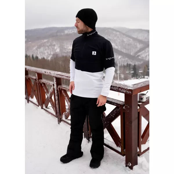  Férfi funkcionális Thermo pulóver prémium ALTISPORT VOJ/ALM051TER03 FEKETE -FEHÉR 