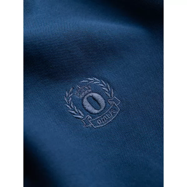  Mens t -phirt gallérral OMBRE S1374 SÖTÉTKÉK 