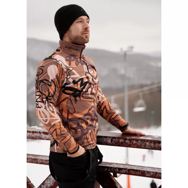  Férfi funkcionális Thermo pulóver prémium ALTISPORT VOJ/ALM054TER03 BARNA 