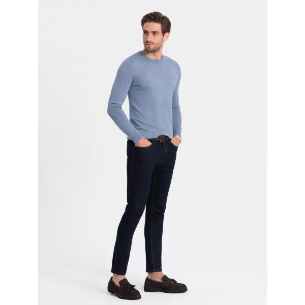  Férfi pulóver OMBRE OM-SWBS-0106 VILÁGOSKÉK 