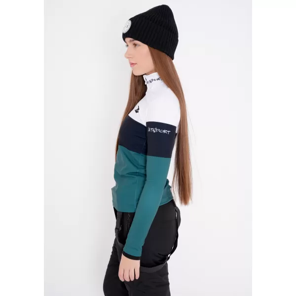  Női funkcionális Thermo pulóver prémium ALTISPORT VOJ/ALW051TER03 FEHÉR -ZÖLD 