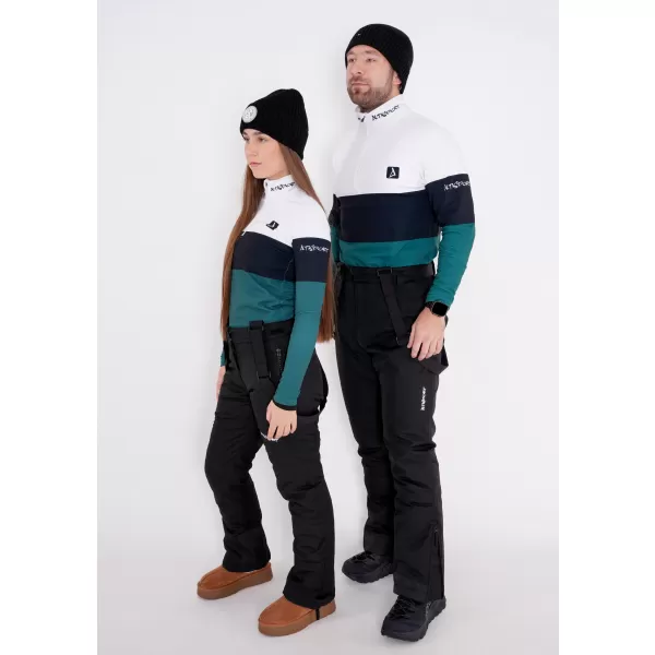  Női funkcionális Thermo pulóver prémium ALTISPORT VOJ/ALW051TER03 FEHÉR -ZÖLD 