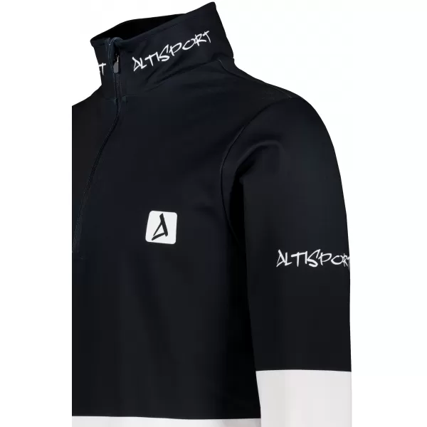  Férfi funkcionális Thermo pulóver prémium ALTISPORT VOJ/ALM051TER03 FEKETE -FEHÉR 
