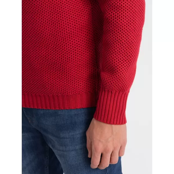 Férfi pulóver OMBRE OM-SWZS-0105 PIROS 