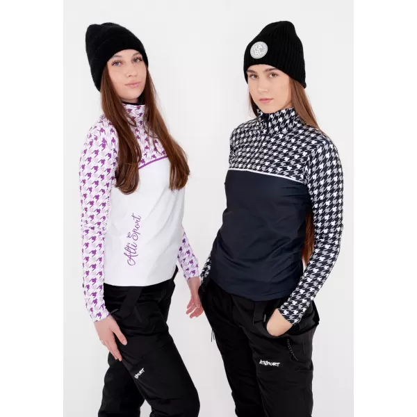  Női funkcionális Thermo pulóver prémium ALTISPORT VOJ/ALW048TER03 FEKETE -FEHÉR 