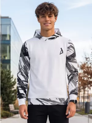 Férfi prémium funkcionális pulóver ALTISPORT VOJ/ALM039MI01 FEHÉR