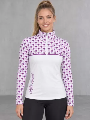Női funkcionális Thermo pulóver prémium ALTISPORT VOJ/ALW048TER03 FEHÉR/LILA