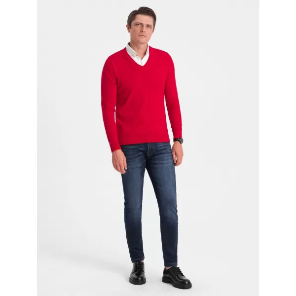  Férfi pulóver OMBRE OM-SWSW-0102 PIROS 
