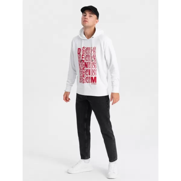  Férfi pulóver OMBRE OM-SSPS-0158 FEHÉR 