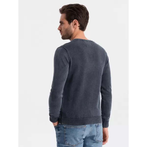  Férfi pulóver OMBRE OM-SWOS-0108 SÖTÉTKÉK 