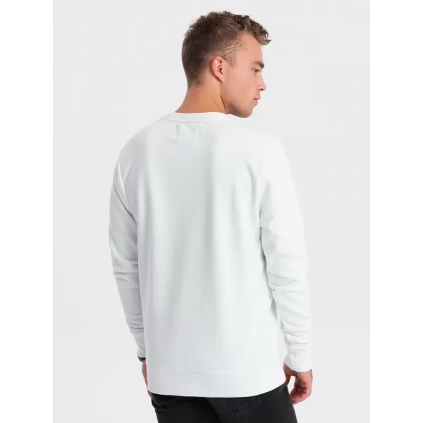  Férfi pulóver OMBRE OM-SSPS-0156 FEHÉR 