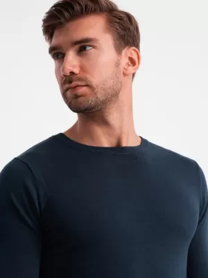 Férfi pulóver OMBRE OM-SWBS-0106 SÖTÉTKÉK