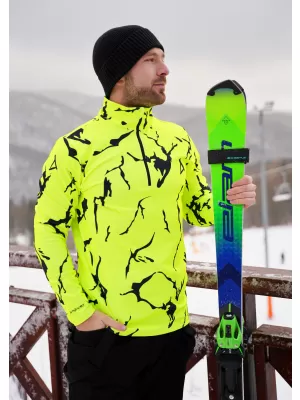 Férfi funkcionális Thermo pulóver prémium ALTISPORT VOJ/ALM052TER03 NEONZÖLD