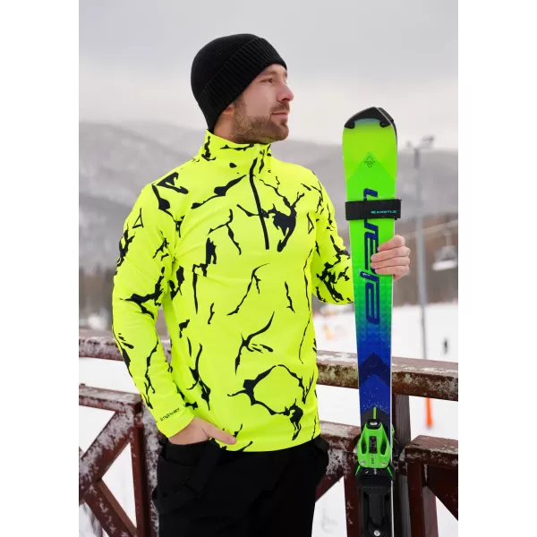  Férfi funkcionális Thermo pulóver prémium ALTISPORT VOJ/ALM052TER03 NEONZÖLD 