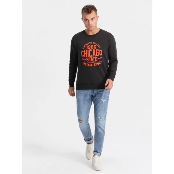  Férfi pulóver OMBRE OM-SSPS-0154 SÖTÉTBARNA 