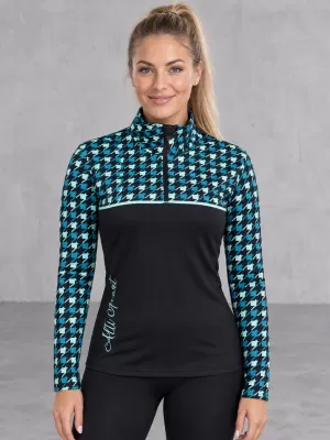 Női funkcionális Thermo pulóver prémium ALTISPORT VOJ/ALW048TER03 FEKETE -BLUE