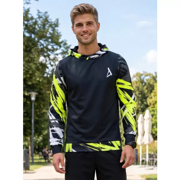  Férfi prémium funkcionális pulóver ALTISPORT VOJ/ALM039MI01 FEKETE ÉS SÁRGA 