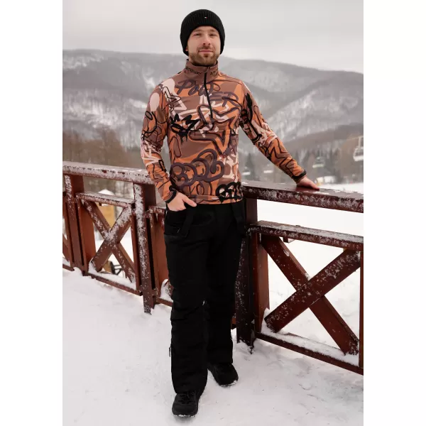  Férfi funkcionális Thermo pulóver prémium ALTISPORT VOJ/ALM054TER03 BARNA 
