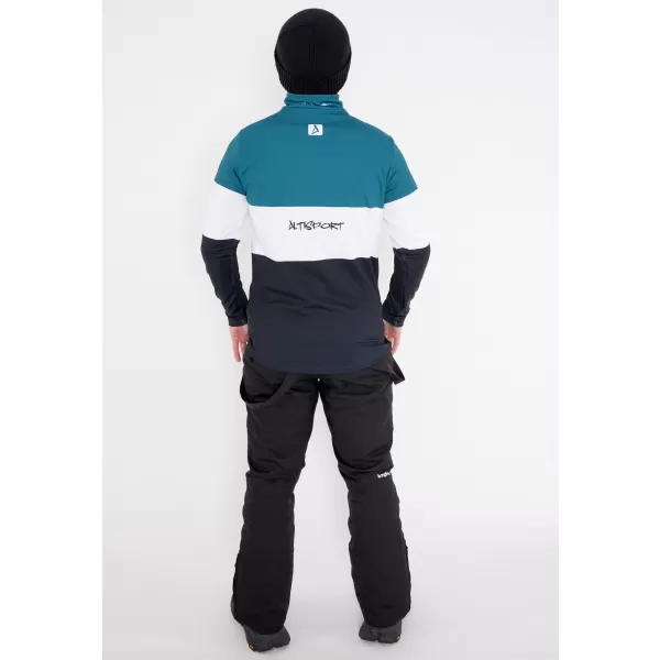  Férfi funkcionális Thermo pulóver prémium ALTISPORT VOJ/ALM051TER03 KEROZIN/FEKETE 