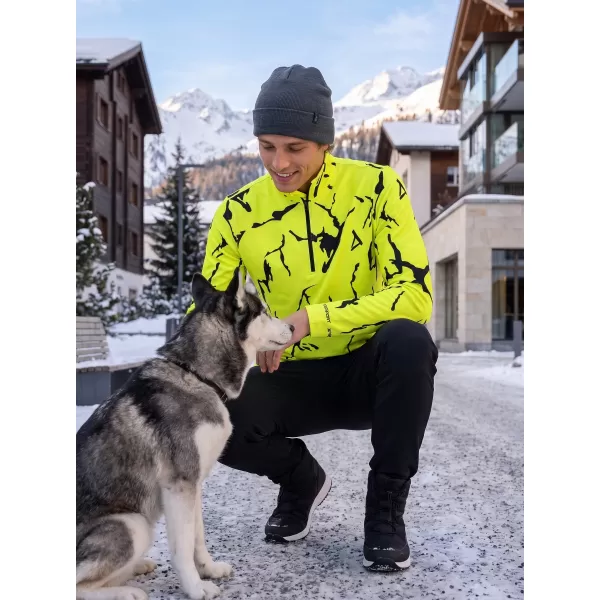  Férfi funkcionális Thermo pulóver prémium ALTISPORT VOJ/ALM052TER03 NEONZÖLD 