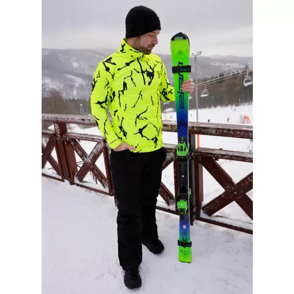  Férfi funkcionális Thermo pulóver prémium ALTISPORT VOJ/ALM052TER03 NEONZÖLD 