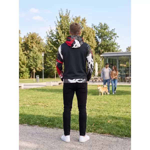  Férfi prémium funkcionális pulóver ALTISPORT VOJ/ALM039MI01 FEKETE ÉS PIROS 