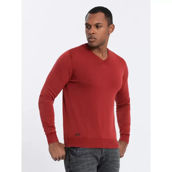  Férfi pulóver OMBRE OM-SWOS-0108 PIROS 