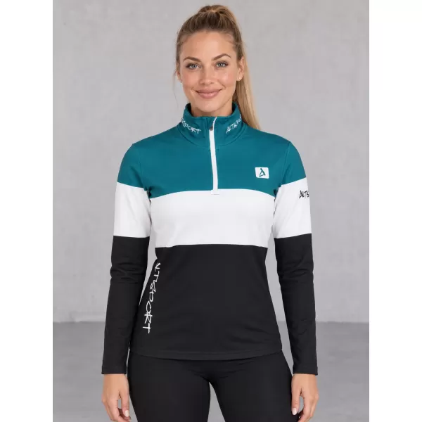  Női funkcionális Thermo pulóver prémium ALTISPORT VOJ/ALW051TER03 KEROZINFEKETE 
