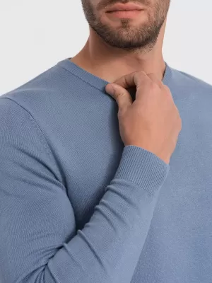 Férfi pulóver OMBRE OM-SWBS-0106 VILÁGOSKÉK